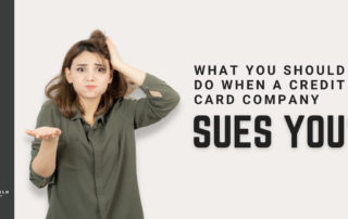 When A Credit Card Company Sues You