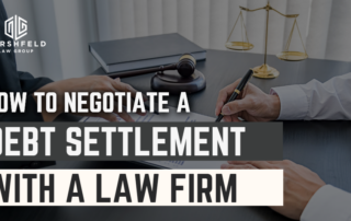 how to negotiate a debt settlement with a law firm