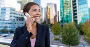 woman speaking on the phone