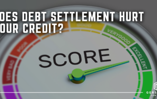 does debt settlement hurt your credit