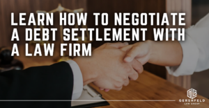 how to negotiate a debt settlement with a law firm