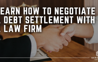 how to negotiate a debt settlement with a law firm